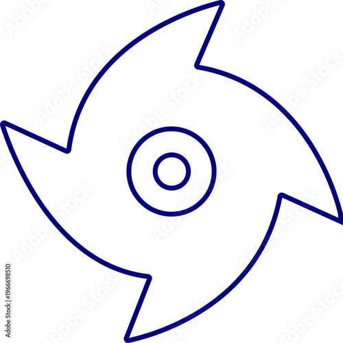 Hurricane cyclone icon in line style featuring storm, typhoon, tornado, whirlwind, vortex and weather synonym elements for disaster alert, climate design and warning graphics