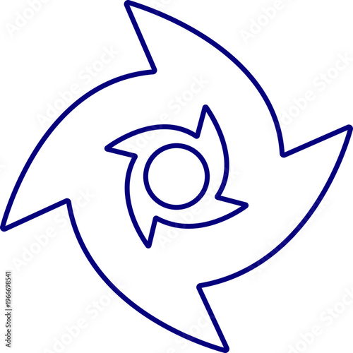 Hurricane cyclone icon in line style featuring storm, typhoon, tornado, whirlwind, vortex and weather synonym elements for disaster alert, climate design and warning graphics