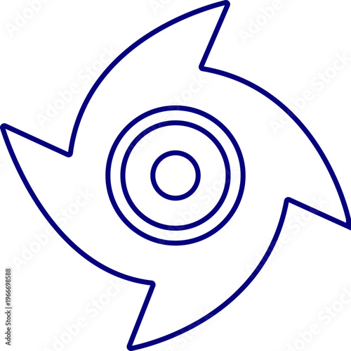 Hurricane cyclone icon in line style featuring storm, typhoon, tornado, whirlwind, vortex and weather synonym elements for disaster alert, climate design and warning graphics