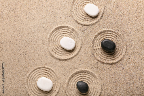 Black and white spa stones ...