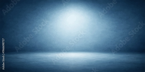 A brushed silver metallic plate with a shiny chrome texture creates a sleek stainless steel pattern against a dark blue and light blue wall backdrop design