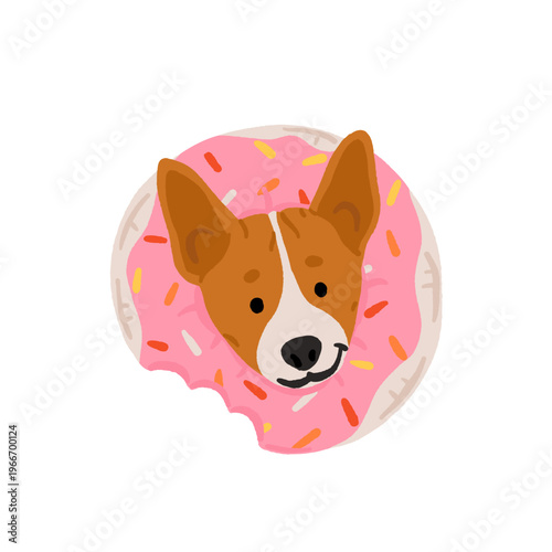 Dog breeds set. Border collie, Australian cattle dog, Basenji, English bulldog, beagle. Cute realistic dogs in different poses. Hand drawn vector illustration