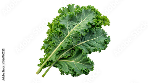 Foto Fresh kale leaves isolated on transparent background