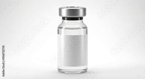 Medical Glass Vial with Blank Label
