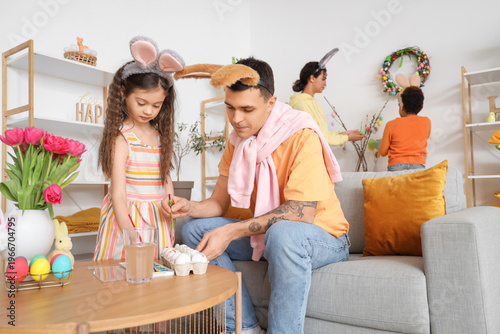 Happy father with his littl...