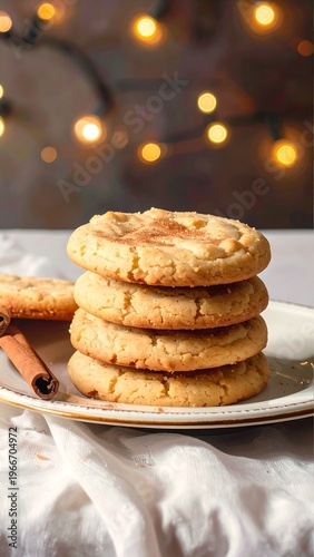 A plate of cookies on a table