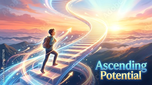 business man on the sky