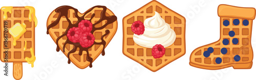 Wooden barrel collection for wine beer and storage flat vector set