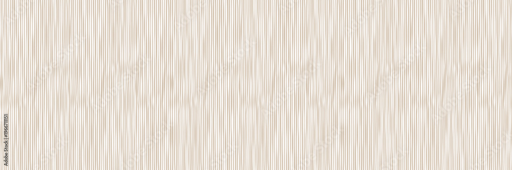 Obraz premium Thin vertical beige stripes simple vector pattern texture banner background, seamless repeat