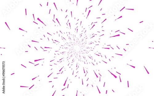 Abstract background with pink confetti particles isolated on white background