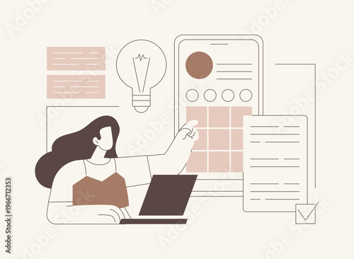 Blogging isolated cartoon vector illustrations.