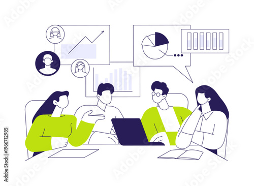 Sociology isolated cartoon vector illustrations.