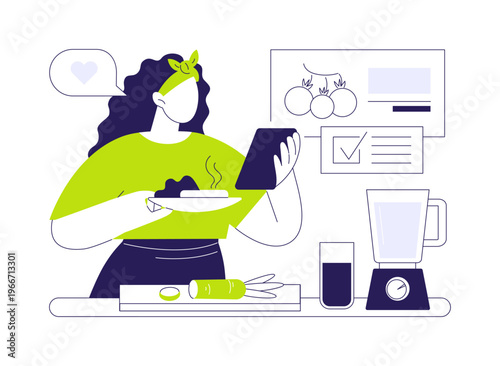 Weight loss and dieting isolated cartoon vector illustrations.