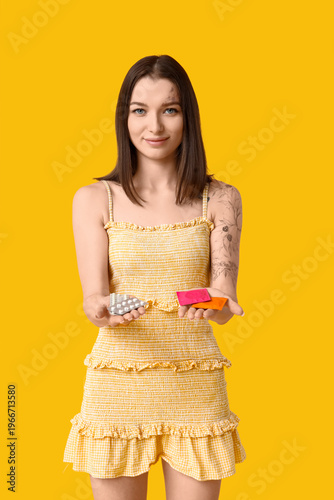 Beautiful young woman with ...