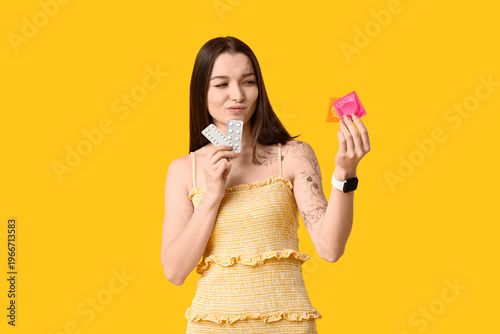 Beautiful young woman with ...