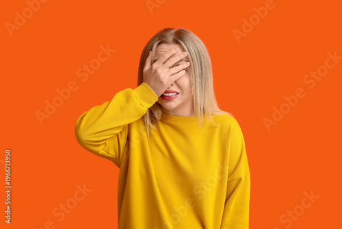 Young woman feeling awkward...