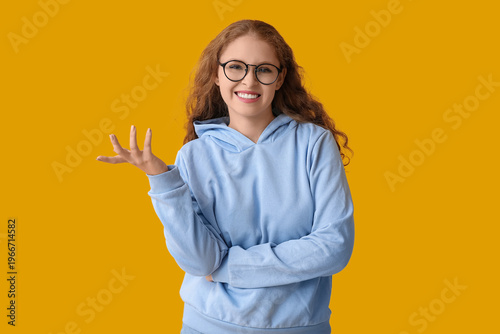 Portrait of nervous young w...