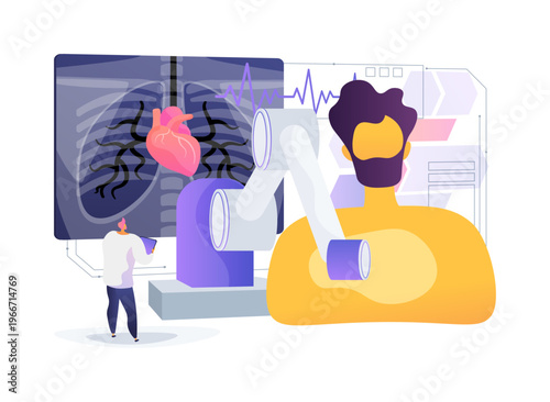 Robotic Ultrasound Diagnostics abstract concept vector illustration.