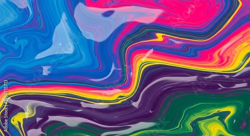 Vibrant abstract swirls colorful seamless liquid texture background for designs