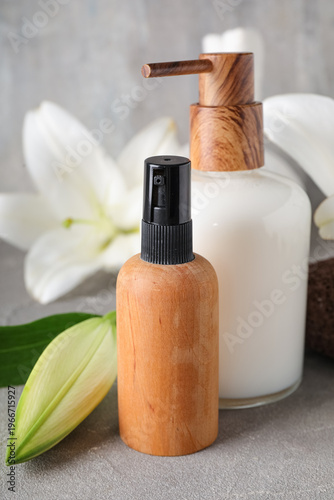 Bottles of cosmetic product...
