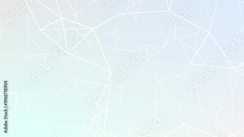 White and light blue minimalist hexagon grid connection web abstract animation background