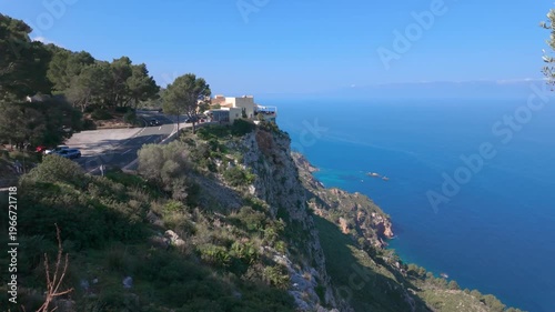 Wallpaper Mural Mirador d'en Ricardo Roca Coastal landscape Mallorca Spain aerial view from cliff with Mediterranean sea and forest natural travel destination Torontodigital.ca