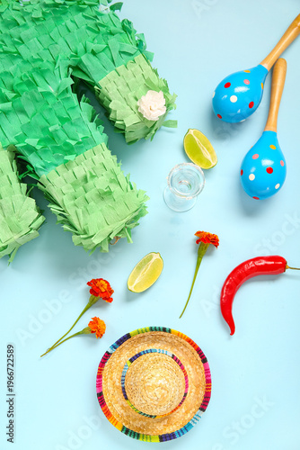 Composition with Mexican sy...
