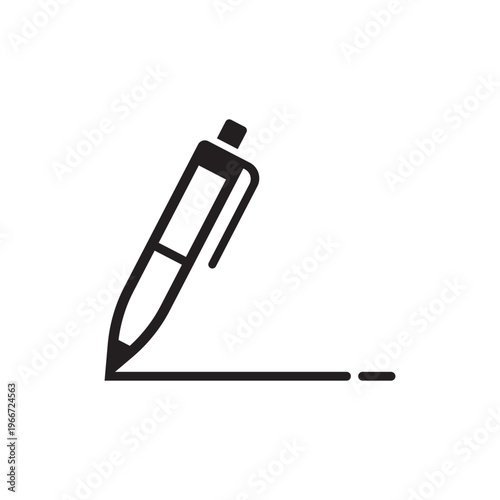 Ballpoint Pen Writing a Swirl