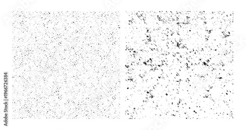 Black and white noise patterns on white background