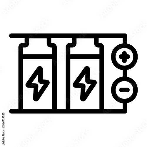 Lithium battery Line Icon