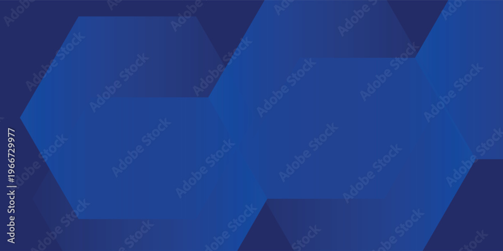 Fototapeta premium Modern abstract blue background with glowing geometric lines. Blue gradient hexagon shape design. Futuristic technology concept. Suit for banner, brochure, science, website, corporate, poster, cover