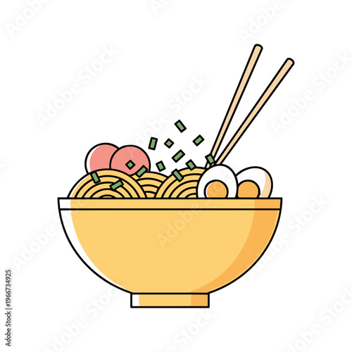 A bowl of noodles with egg.