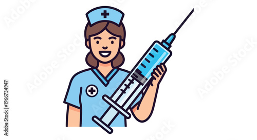 Nurse, medical professional, healthcare worker, syringe, vaccination