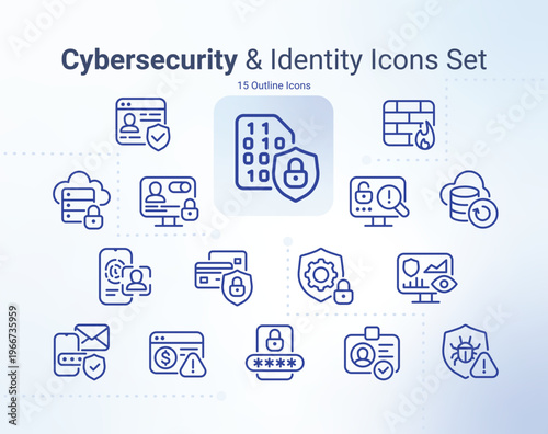 Cybersecurity & Identity Icons Set