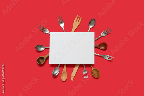 Frame made of blank card an...