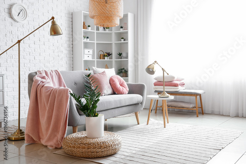 Interior of light living ro...