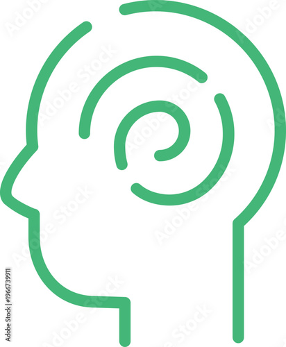 Minimalistic Rounded Stroke Hallucination Icon