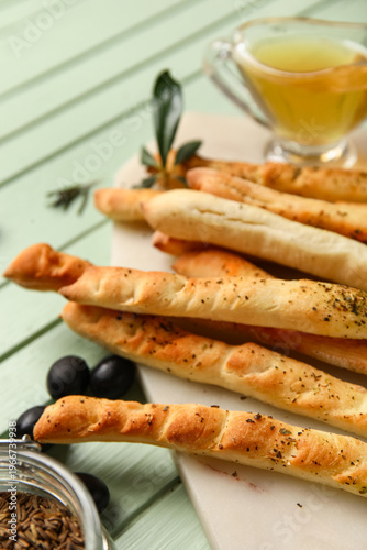 Board with tasty Italian Gr...