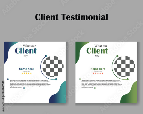  Modern Customer Testimonial Design Template for Digital Marketing, Branding and Social Media Advertising Professional Business Client Feedback and Testimonial Design for Social Media Post and Online 