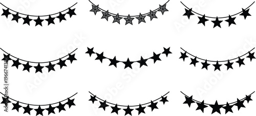 Ice skating winter landscape silhouette vector, frozen lake forest scene, outdoor activity illustration, cad drawing flat vector illustration