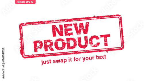 product red rubber stamp vector with distressed ink texture and clean frame, built for packaging, shipping labels, office paperwork, certification workflows, and commercial branding use.