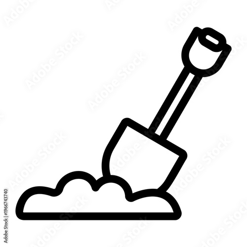 Garden shovel Line Icon