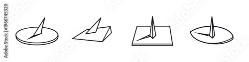 Collection of four different thumbtack icons in a simple line art style
