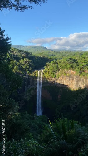 Chamarel waterfall in Mauricius Island, Chamarel, Rivière Noire District, Mauritius