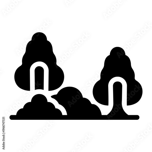 Garden tree Solid icon