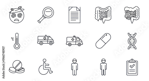 Medical Icons: Health, Science, and Healthcare Collection
