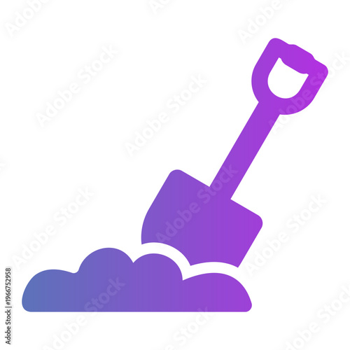 Garden shovel Line Gradient Icon