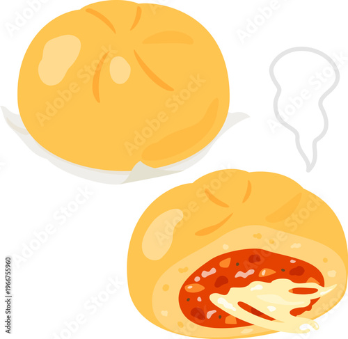 チーズ入りピザまん