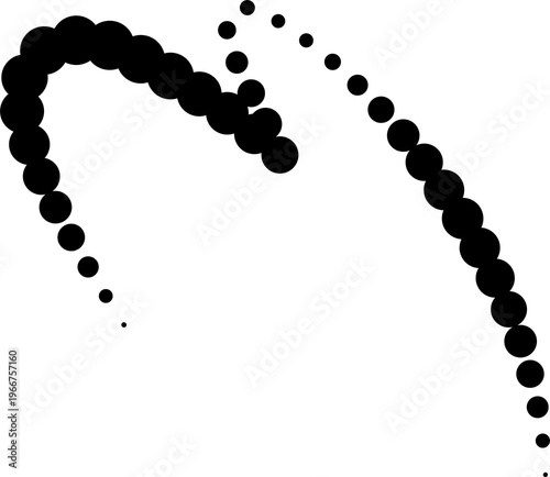 Bold dotted wave line shapes set