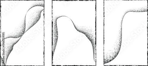 Abstract grain noise wave texture background with soft curved lines useful for posters, overlays. Minimal organic flow lines with subtle grainy texture. Fluid noised curves effect. Vector
